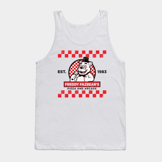 Freddy Fazbear's Pizza and Arcade Lts Tank Top by Alema Art